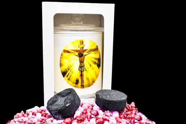 the cross scented religious candle gdcandles
